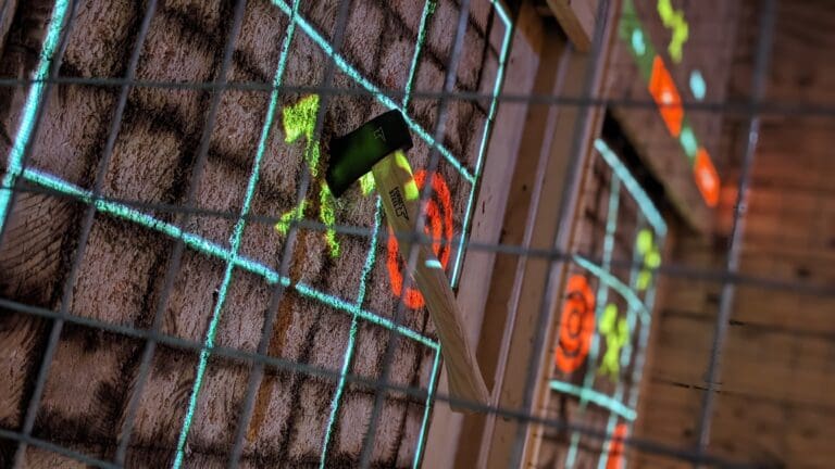 Interactive games with projected targets at Axecelerate Milton Keynes