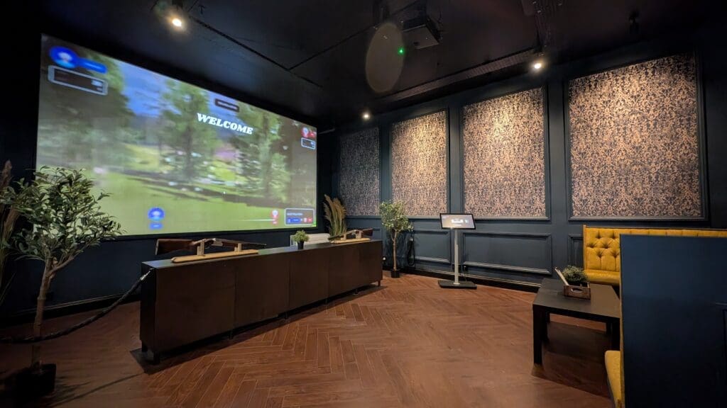 Private virtual clay shooting lounge at The Clay Lounge in Milton Keynes